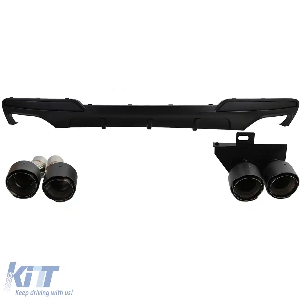 Conversie difuzor spate + tevi de eșapament din carbon potrivite pentru BMW F10 F11 520 523 525 528 530-image-6201597