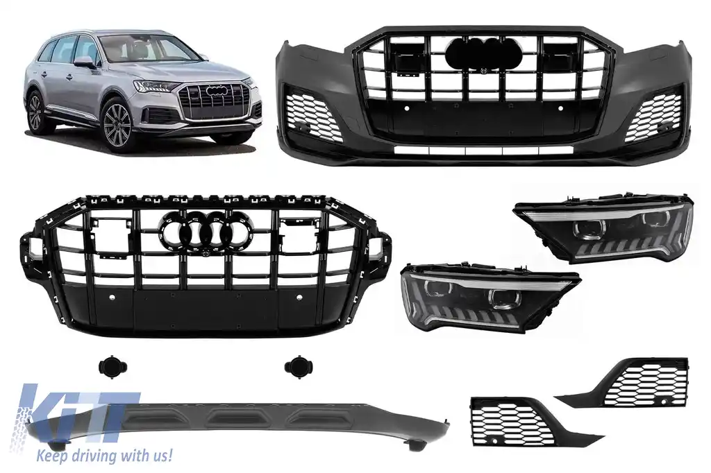 Conversie S-type Tuning potrivită pentru Audi Q7 2016-2019 la Q7 2020-2023 față
