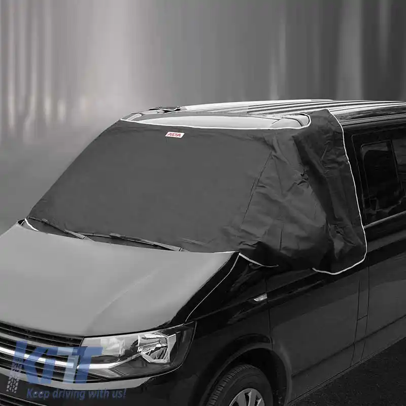 Copertină de umbră exterioară potrivită pentru parbrizul din față cu magneți potrivită pentru Jeep & Van APA 340 x 97 cm-image-6328330