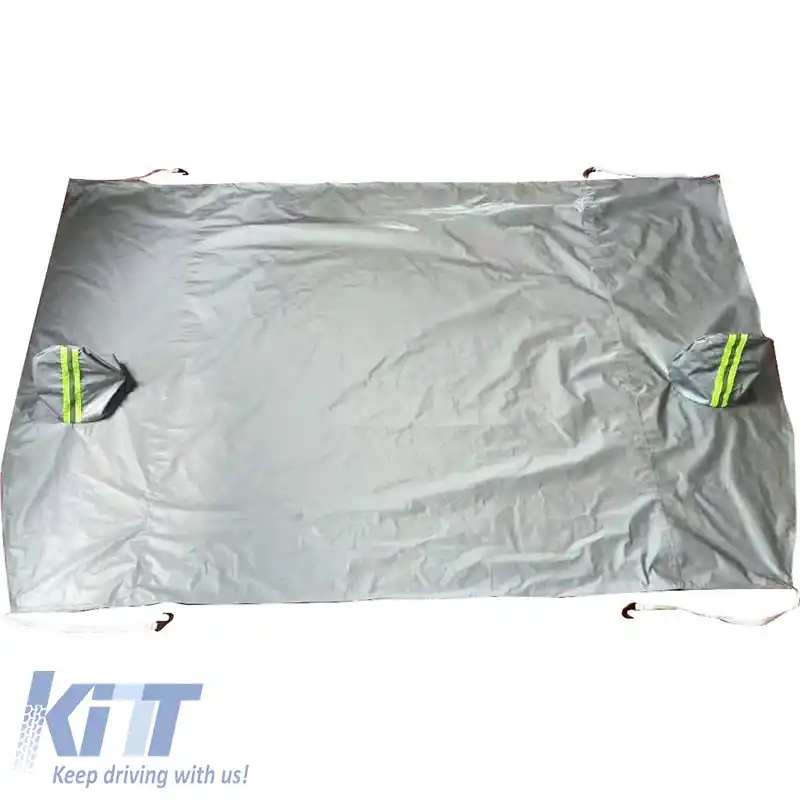 Copertină de umbră pentru parbriz și feronerie frontală cu dungi reflectorizante pe oglinzi 250x170cm 13077-image-6297067