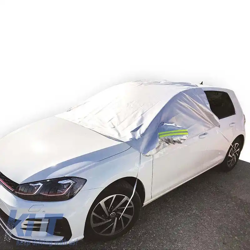 Copertină de umbră pentru parbriz și feronerie frontală cu dungi reflectorizante pe oglinzi 250x170cm 13077-image-6297068