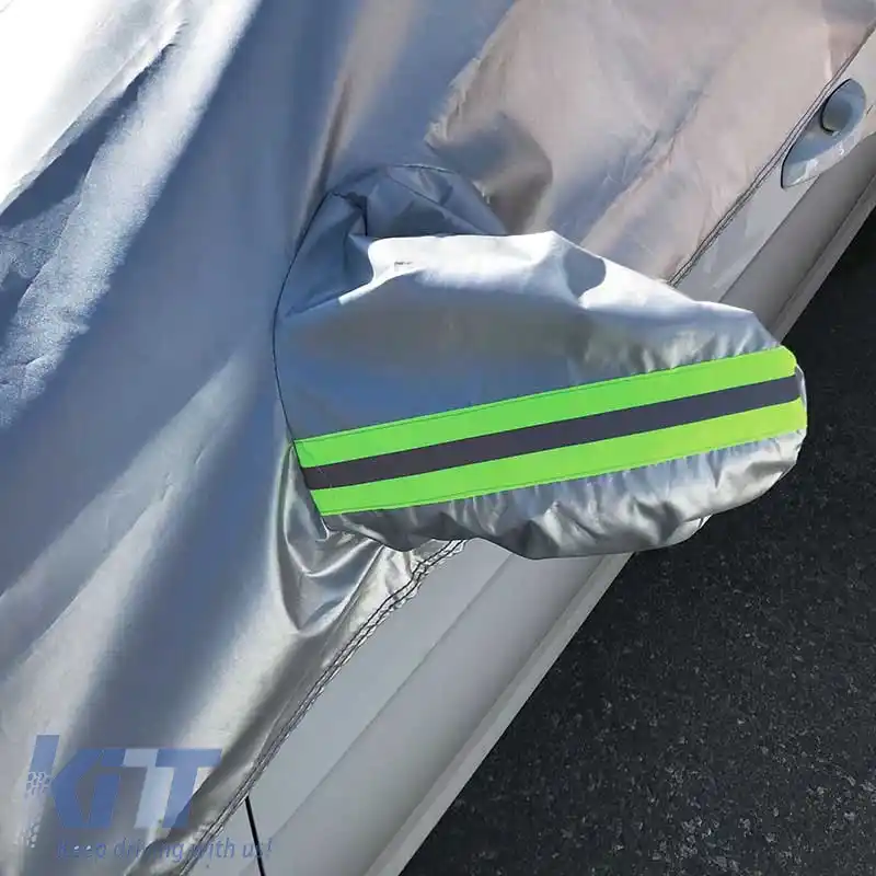 Copertină de umbră pentru parbriz și feronerie frontală cu dungi reflectorizante pe oglinzi 250x170cm 13077-image-6297070