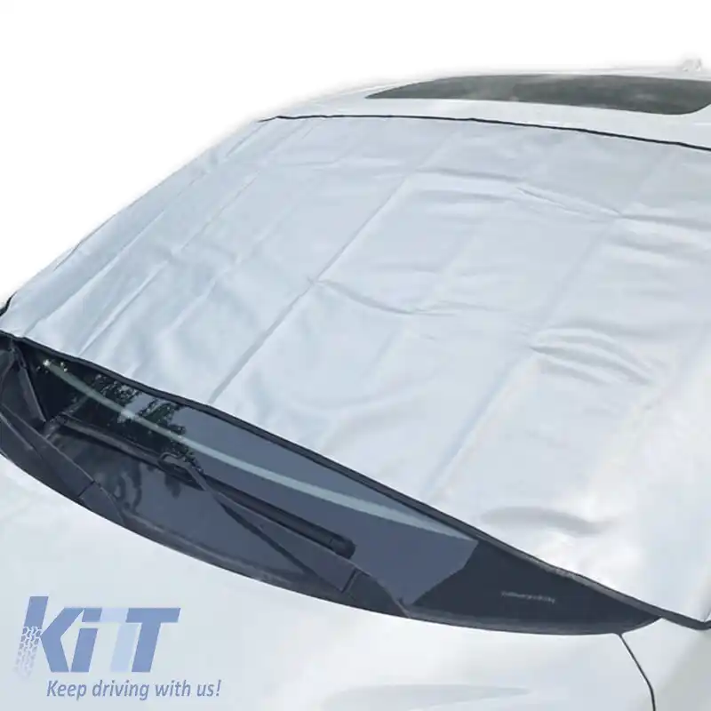 Copertină pentru soare XLarge 280x110cm Argintie din PVC Piele Feral 1 Bucată-image-6320316