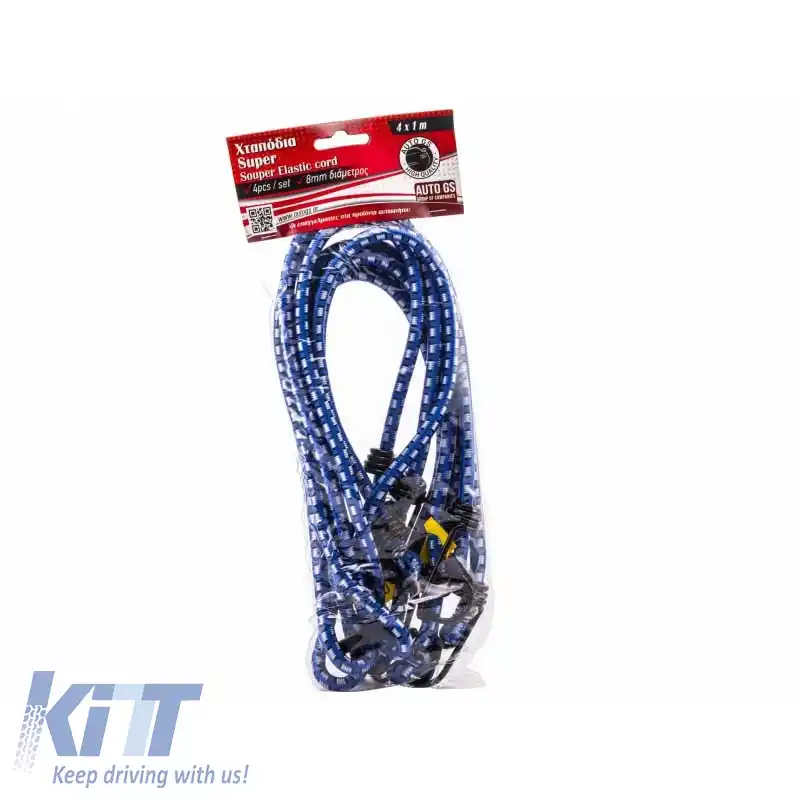 Cordon elastic cu cârlig metalic 8mm x 1m set 4 bucăți-image-6295140