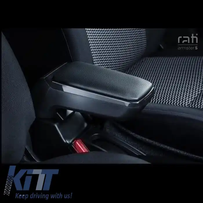 Cotiera Armster S potrivită pentru Ford Focus 2018+ (+Cablu de extensie USB+Aux) Culoare neagră-image-6293023