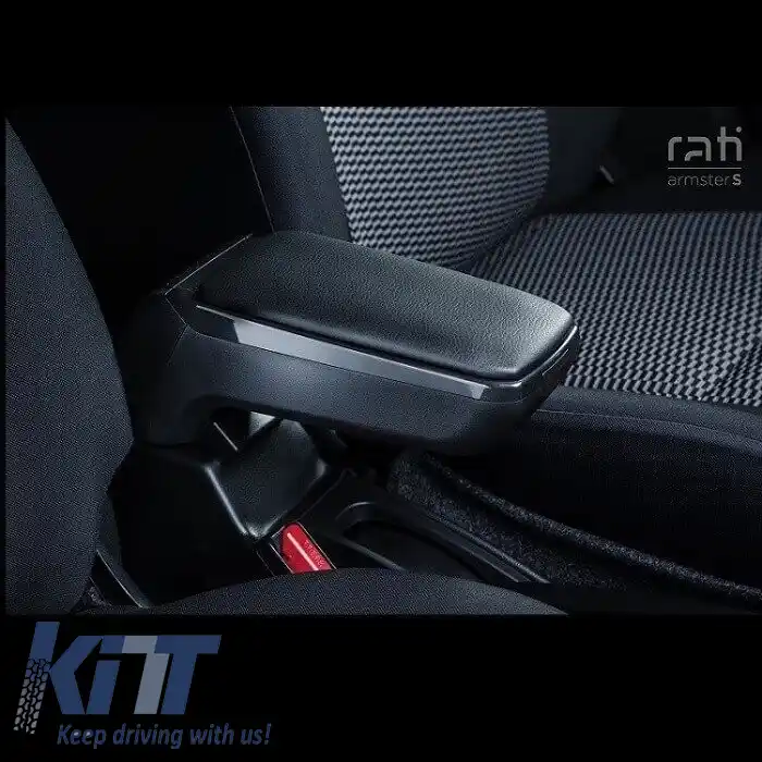 Cotiera Armster S potrivită pentru Ford Focus 2015-2017 (+Cablu de extensie Usb+Aux) Culoare neagră-image-6293045