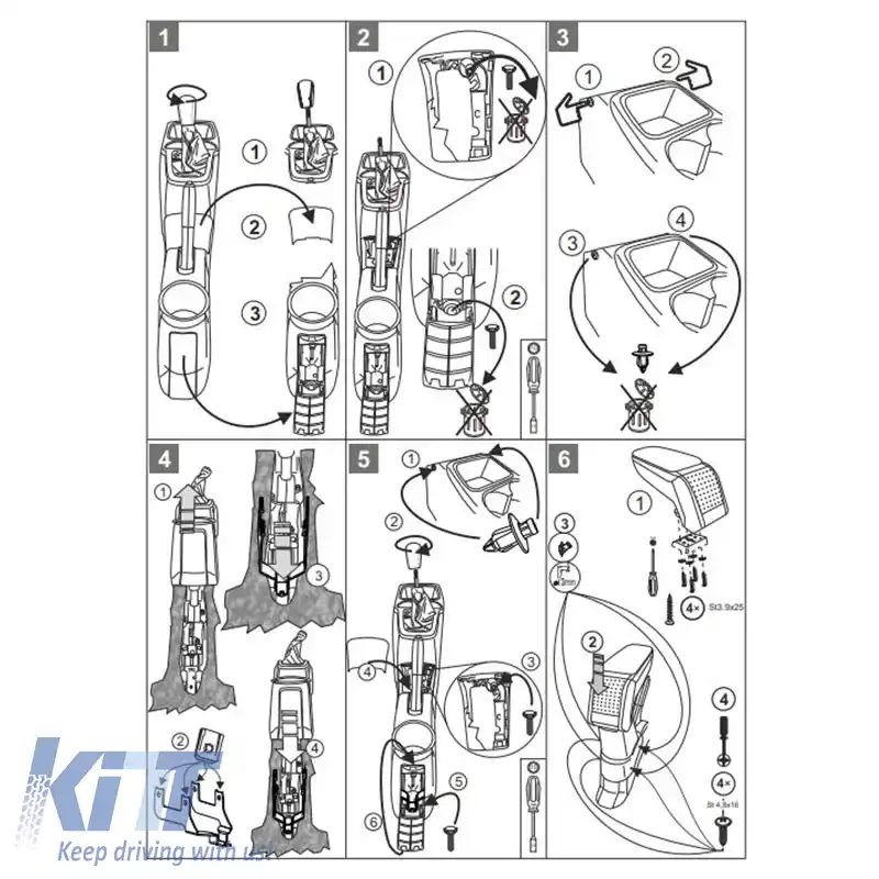 Cotiera Armster S potrivită pentru Mitsubishi Attrage (+Suport Metalic) 2013+ Culoare Neagră-image-6305959