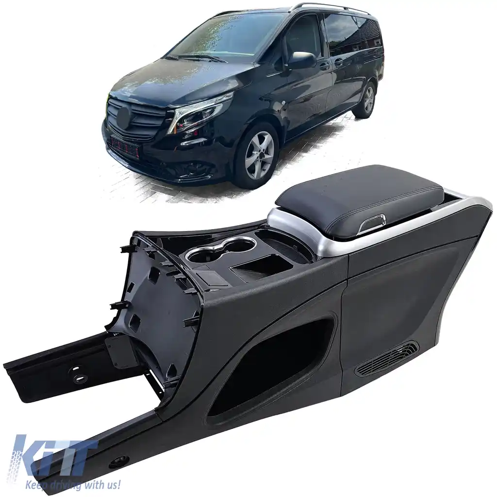 Cotiera centrală premium neagră, potrivită pentru Mercedes Vito W447 automat