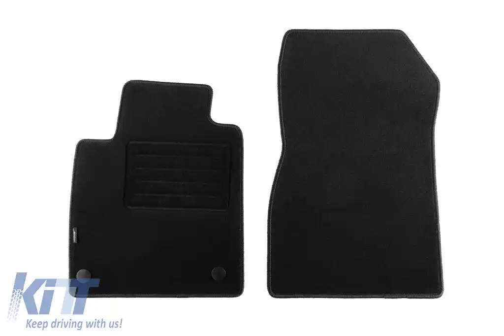 Covoare de podea din două straturi, potrivite pentru Nissan Juke după 2019, din țesătură Rex, set de 4 bucăți, negre-image-6240571