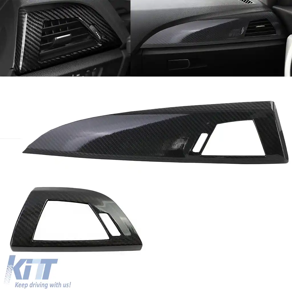 Covoare de trim pentru tabloul de bord din carbon real, potrivite pentru BMW Seria 1 F20 F21 11-19