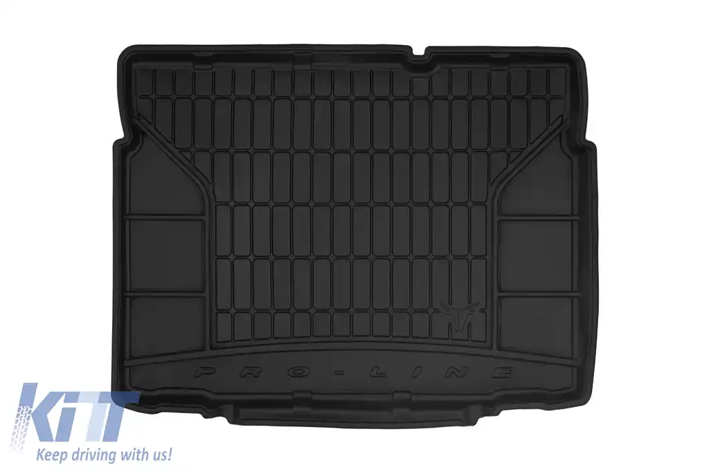 Covor de cauciuc Frogum ProLine potrivit pentru Opel Crossland X după 2017 cu podeaua portbagajului în poziția inferioară