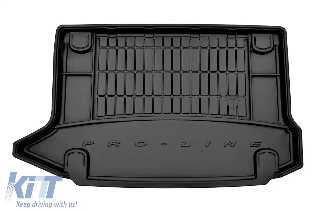Covor de cauciuc Frogum ProLine potrivit pentru Hyundai Kona 2017-2023, cu podeaua portbagajului în poziția superioară