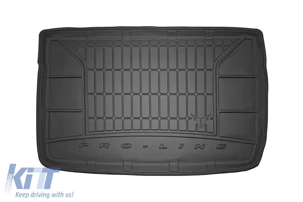 Covor de cauciuc Frogum ProLine potrivit pentru Mercedes A class W169 2004-2012 cu podeaua portbagajului în poziția inferioară cu roată de rezervă temporară