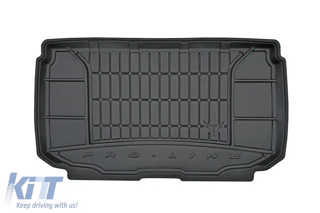 Covor de cauciuc Frogum ProLine potrivit pentru Chevrolet Aveo hatchback 2011-2020 cu podeaua portbagajului în poziția superioară