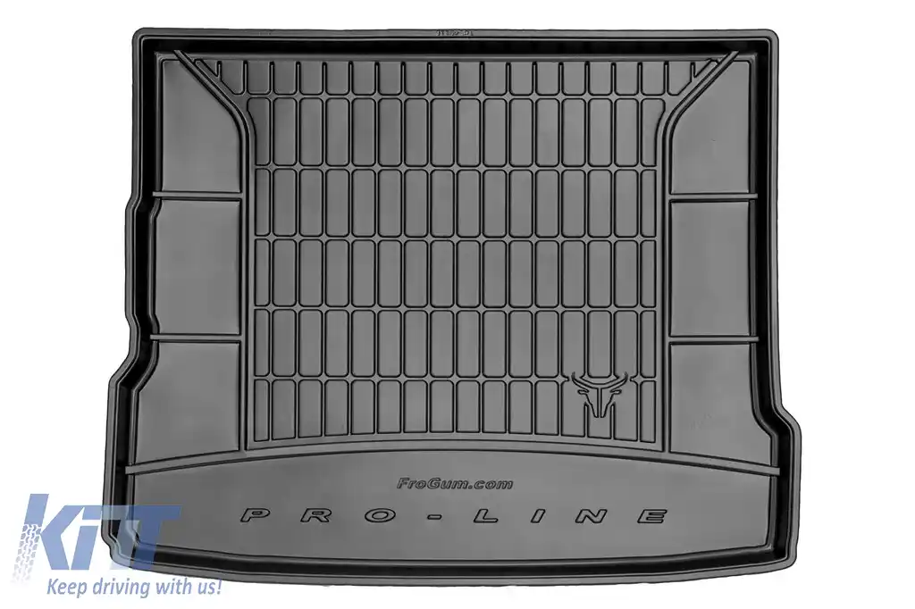 Covor de cauciuc Frogum ProLine potrivit pentru Audi Q3 2011-2018 cu podeaua portbagajului în poziția superioară