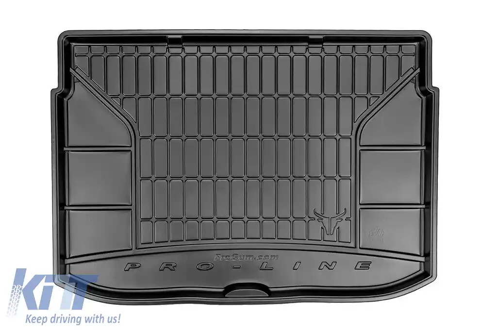 Covor de cauciuc Frogum ProLine potrivit pentru Citroën C3 Picasso 2009-2017 cu podeaua portbagajului în poziția inferioară