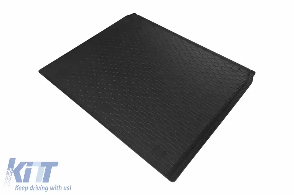 Covor de cauciuc pentru portbagaj de la Rigum, potrivit pentru Fiat Doblo după 2010, Opel Combo 5 locuri după 2012, negru-image-6224806