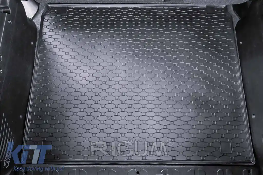 Covor de cauciuc pentru portbagaj de la Rigum, potrivit pentru Fiat Doblo după 2010, Opel Combo 5 locuri după 2012, negru-image-6224808
