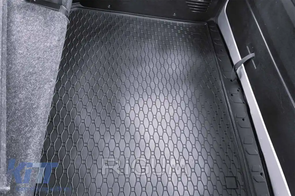 Covor de cauciuc pentru portbagaj de la Rigum, potrivit pentru Fiat Doblo după 2010, Opel Combo 5 locuri după 2012, negru-image-6224809