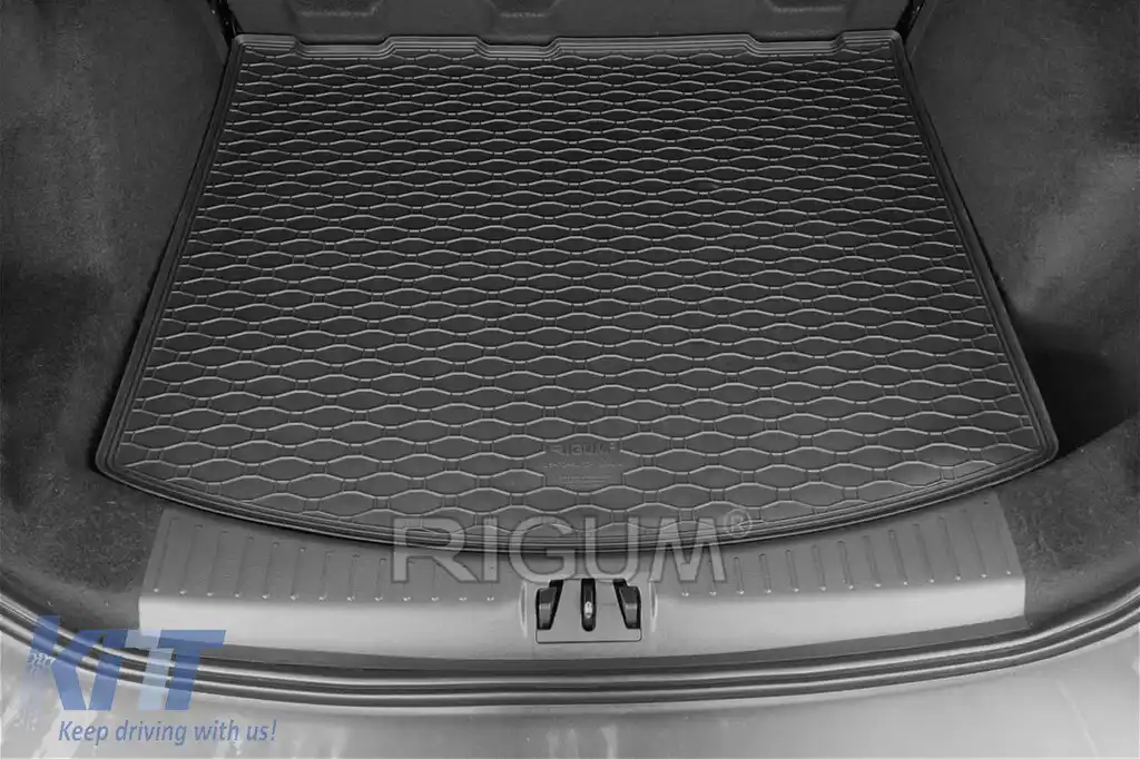 Covor de cauciuc pentru portbagaj de la Rigum potrivit pentru Ford Kuga 2012-2019 cu podeaua portbagajului în poziția superioară și inferioară-image-6224834