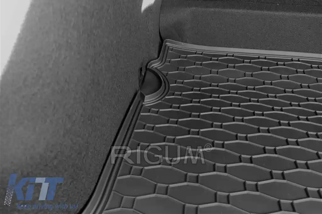 Covor de cauciuc pentru portbagaj de la Rigum, potrivit pentru Hyundai i30 wagon după 2019, cu compartimente laterale de stocare-image-6224972