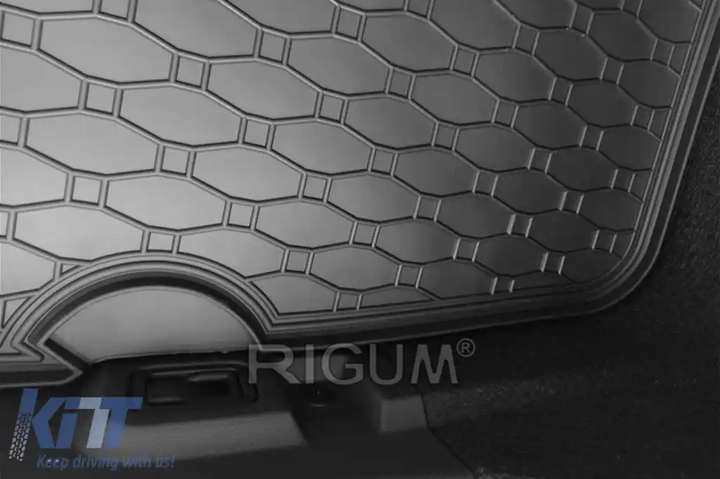Covor de cauciuc pentru portbagaj de la Rigum, potrivit pentru Hyundai i30 wagon după 2019, cu compartimente laterale de stocare-image-6224974