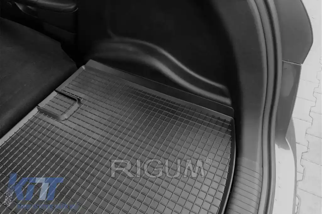 Covor de cauciuc pentru portbagaj de la Rigum potrivit pentru Hyundai ix20 2010-2019, Kia Venga 2009-2017 cu podeaua portbagajului în poziția superioară sau inferioară-image-6225058