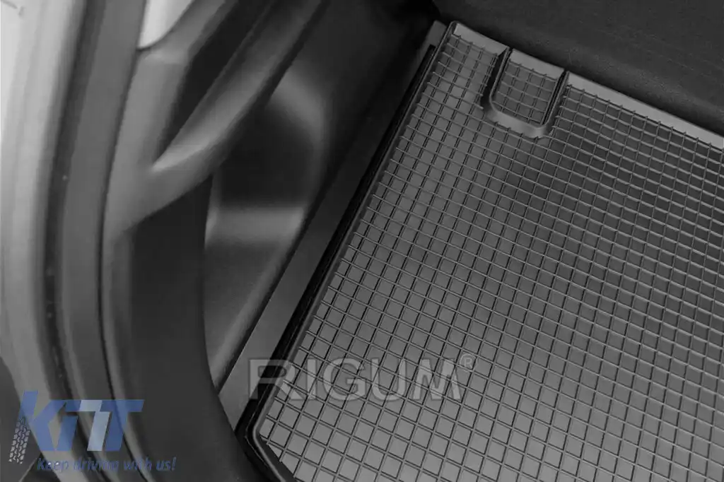 Covor de cauciuc pentru portbagaj de la Rigum potrivit pentru Hyundai ix20 2010-2019, Kia Venga 2009-2017 cu podeaua portbagajului în poziția superioară sau inferioară-image-6225059