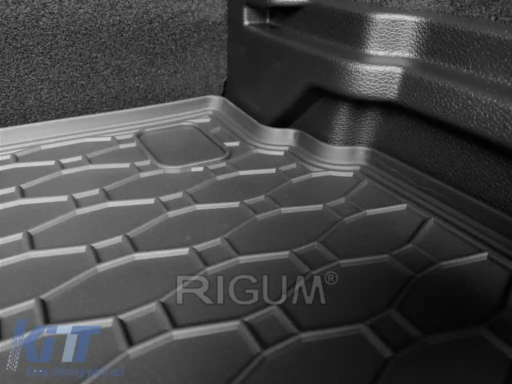 Covor de cauciuc pentru portbagaj de la Rigum, potrivit pentru Kia xCeed wagon după 2019, cu podeaua portbagajului în poziția superioară sau inferioară-image-6225093