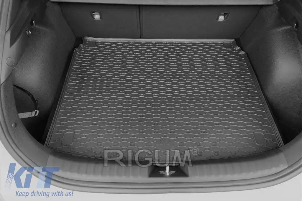 Covor de cauciuc pentru portbagaj de la Rigum, potrivit pentru Kia xCeed wagon după 2019, cu podeaua portbagajului în poziția superioară sau inferioară-image-6225095