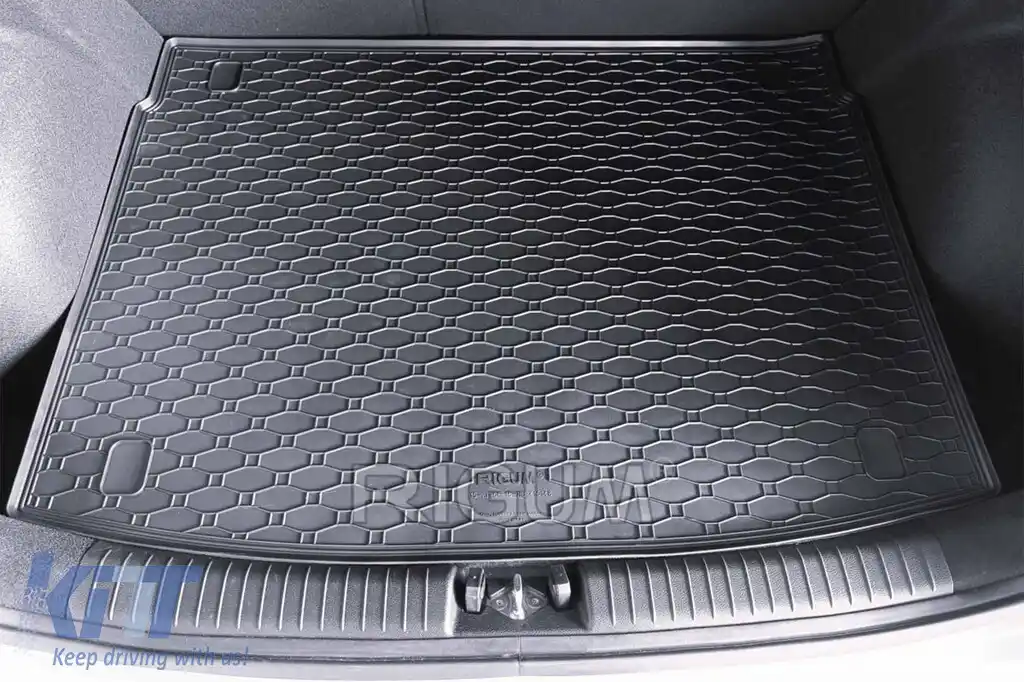 Covor de cauciuc pentru portbagaj de la Rigum, potrivit pentru Kia Ceed hatchback după 2018, negru-image-6225124