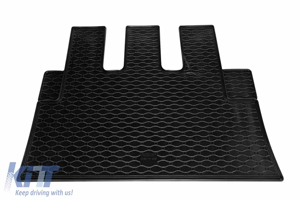 Covor de cauciuc pentru portbagaj de la Rigum, potrivit pentru Mercedes EQV după 2021, clasa V W447 după 2014, Vito după 2014 pentru modele cu 8 sau 9 locuri-image-6225250