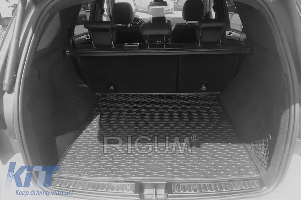 Covor de cauciuc pentru portbagaj de la Rigum, potrivit pentru Mercedes GLE W166 după 2015, ML W166 după 2012-image-6225332