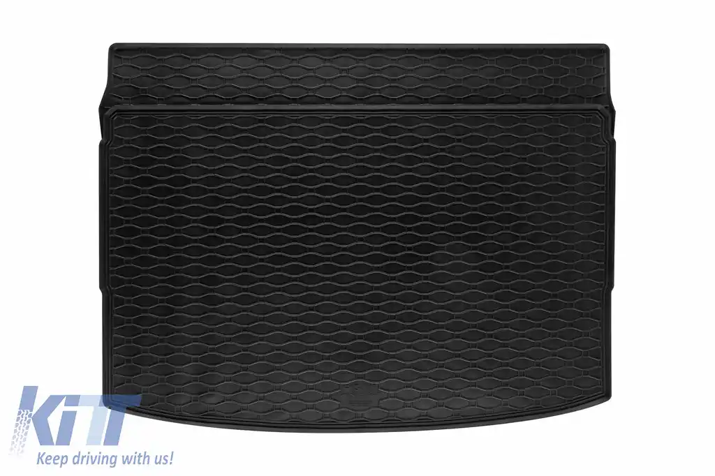 Covor de cauciuc pentru portbagaj de la Rigum potrivit pentru Nissan Qashqai 2014-2021 cu podeaua portbagajului în poziția superioară sau inferioară