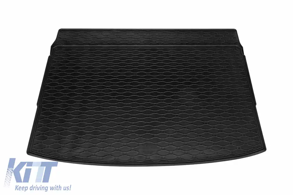 Covor de cauciuc pentru portbagaj de la Rigum potrivit pentru Nissan Qashqai 2014-2021 cu podeaua portbagajului în poziția superioară sau inferioară-image-6225390