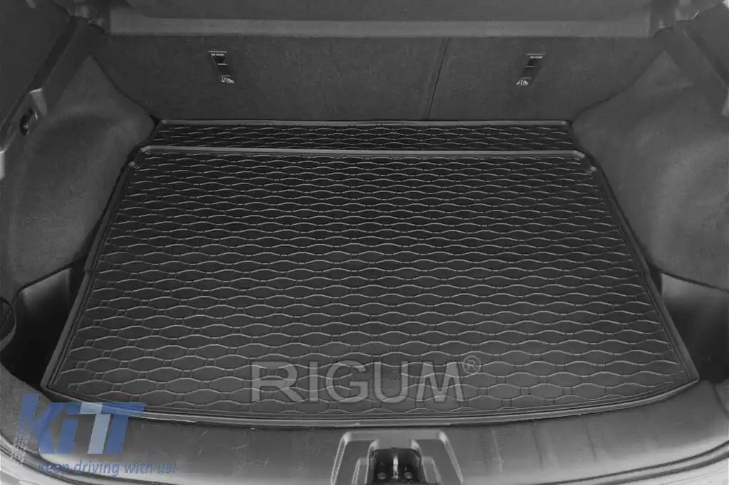 Covor de cauciuc pentru portbagaj de la Rigum potrivit pentru Nissan Qashqai 2014-2021 cu podeaua portbagajului în poziția superioară sau inferioară-image-6225392