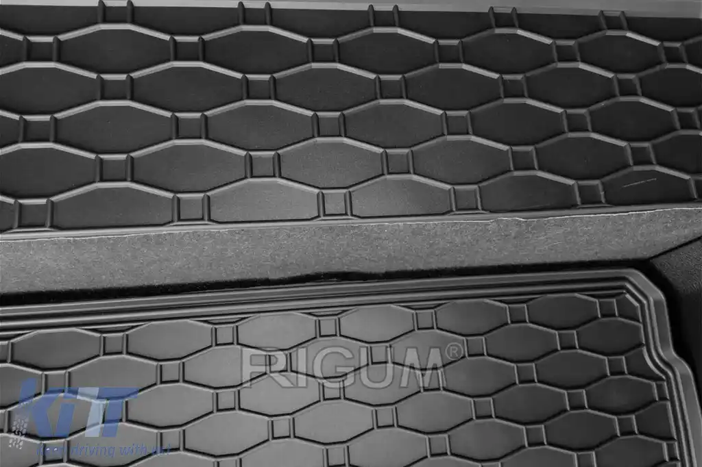 Covor de cauciuc pentru portbagaj de la Rigum potrivit pentru Nissan Qashqai 2014-2021 cu podeaua portbagajului în poziția superioară sau inferioară-image-6225393