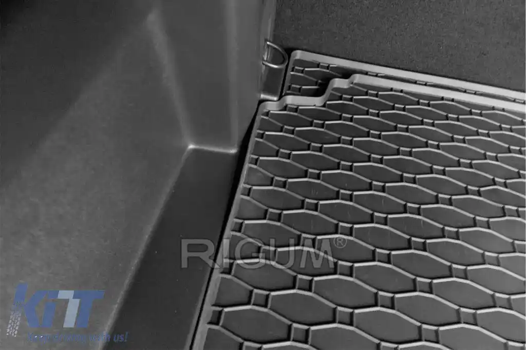 Covor de cauciuc pentru portbagaj de la Rigum potrivit pentru Opel Grandland X, Citroën C5 Aircross după 2017, Peugeot 3008 după 2016, negru-image-6225452