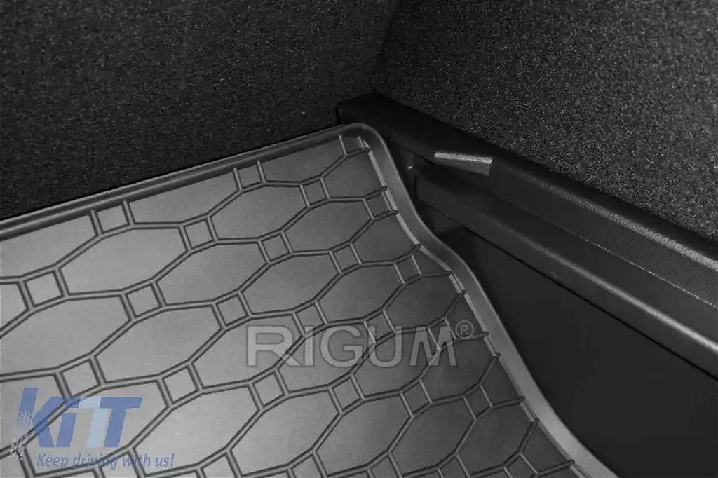 Covor de cauciuc pentru portbagaj de la Rigum, potrivit pentru Renault Arkana, Arkana Hybrid după 2021, cu podeaua portbagajului în poziția superioară sau inferioară-image-6225518
