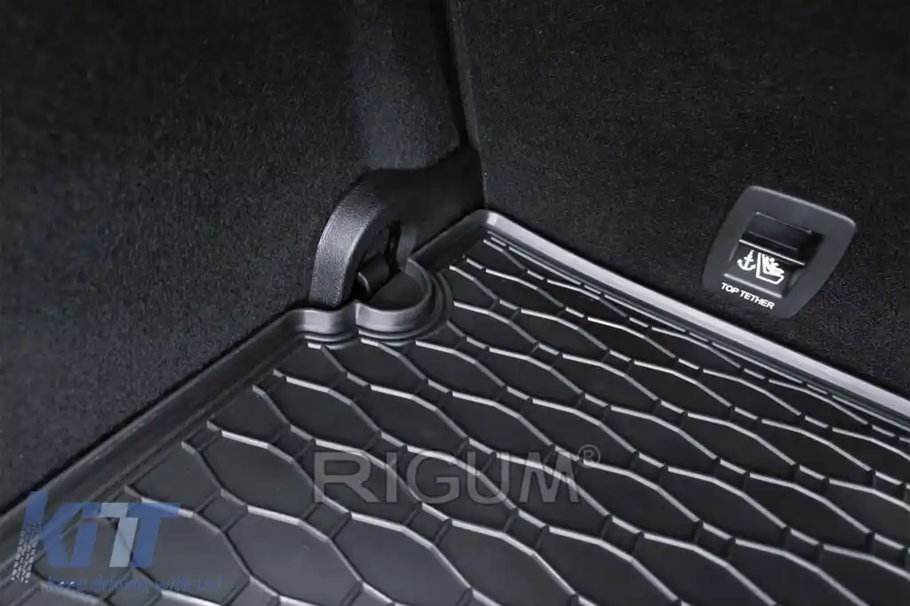 Covor de cauciuc pentru portbagaj de la Rigum, potrivit pentru Renault Megane Grandtour după 2016, cu podeaua portbagajului în poziția superioară-image-6225538
