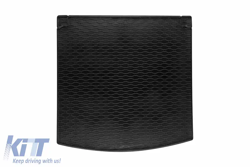 Covor de cauciuc pentru portbagaj de la Rigum potrivit pentru Seat Leon ST 2014-2020 cu podeaua portbagajului în poziția superioară sau inferioară