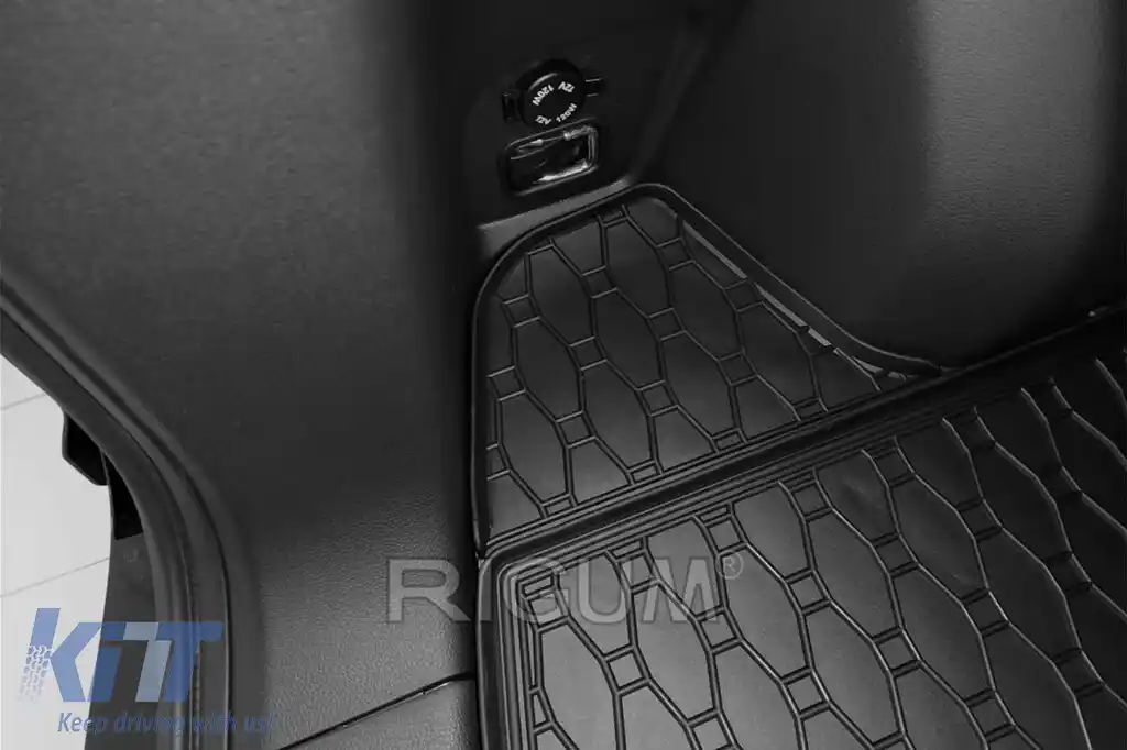Covor de cauciuc pentru portbagaj de la Rigum, potrivit pentru SsangYong Korando după 2019, cu podeaua portbagajului în poziția superioară sau inferioară-image-6225579