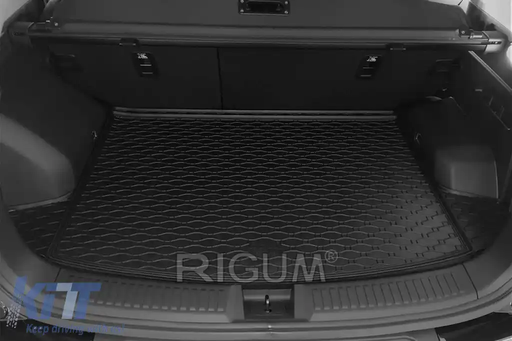 Covor de cauciuc pentru portbagaj de la Rigum, potrivit pentru SsangYong Korando după 2019, cu podeaua portbagajului în poziția superioară sau inferioară-image-6225580