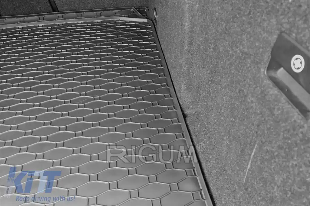 Covor de cauciuc pentru portbagaj de la Rigum, potrivit pentru Skoda Superb wagon după 2015, cu podeaua portbagajului în poziția superioară sau inferioară-image-6225616