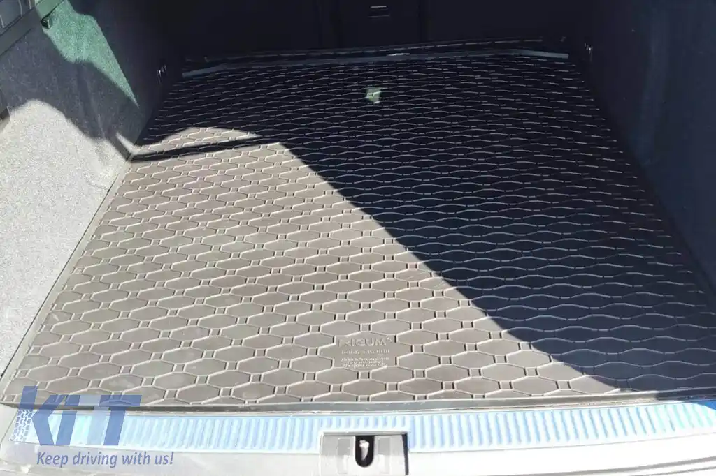 Covor de cauciuc pentru portbagaj de la Rigum, potrivit pentru Skoda Superb wagon după 2015, cu podeaua portbagajului în poziția superioară sau inferioară-image-6225618