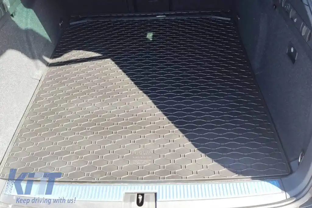 Covor de cauciuc pentru portbagaj de la Rigum, potrivit pentru Skoda Superb wagon după 2015, cu podeaua portbagajului în poziția superioară sau inferioară-image-6225619