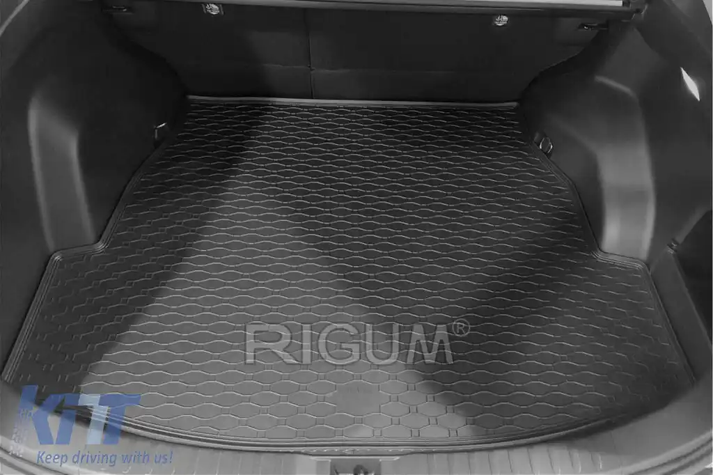 Covor de cauciuc pentru portbagaj de la Rigum, potrivit pentru Toyota Rav4, Rav4 Hybrid după 2019, negru-image-6225729