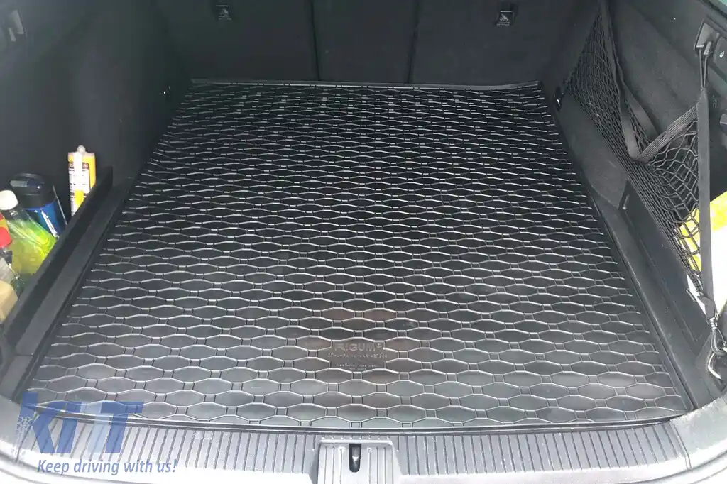 Covor de cauciuc pentru portbagaj de la Rigum potrivit pentru Volkswagen Passat B8 break 2014-2019, după 2019, negru-image-6225776