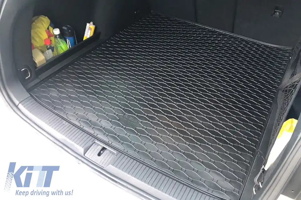 Covor de cauciuc pentru portbagaj de la Rigum potrivit pentru Volkswagen Passat B8 break 2014-2019, după 2019, negru-image-6225777