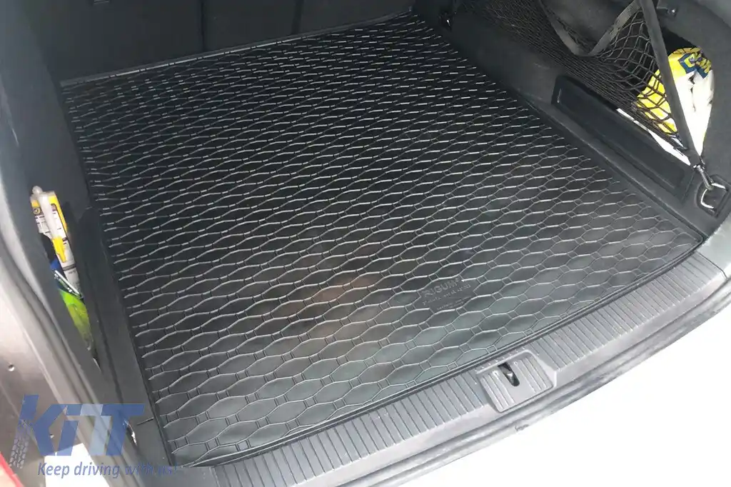 Covor de cauciuc pentru portbagaj de la Rigum potrivit pentru Volkswagen Passat B8 break 2014-2019, după 2019, negru-image-6225778